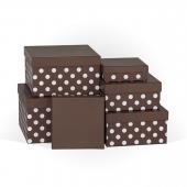 Коробка подарочная 15х15х5 Темный-шоколад