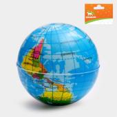 Мячик зефирный "Карта мира", 6,3 см, микс цветов 1741084            