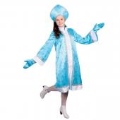 Карнавальный костюм "Снегурочка"  голубая с искрами р. 52 2803856