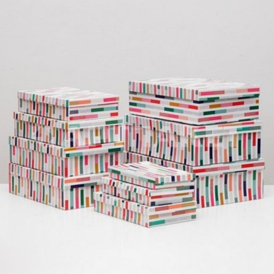 Коробка картон прямоугольная 3 19*12*7,5см ДНК