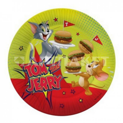 Тарелка бум. 18см празд. /6шт/ "Tom&Jerry"