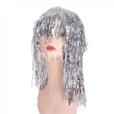 Карнавальный парик "Дождь" 45 см, цвет серебро 2447919         