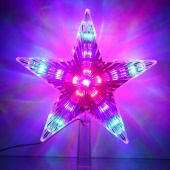 Звезда на елку 22 см, 31 LED "Луч" мультицвет 111-335