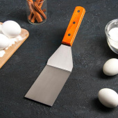 Лопатка L=20см с изогнутой дерев. ручкой (907)