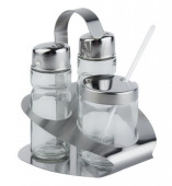 Набор для специй 3 предмета: мет/стек