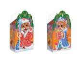 Коробка д/под. Фигурная малая "Полосатый дуэт" 400-500гр ХР-304