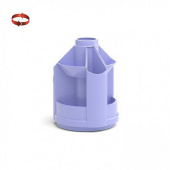 Подставка д/канц. товаров ErichKrause Mini Desk Pastel вращающ. 10 отд. фиол. пластик
