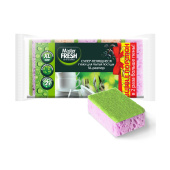 Губки д/мытья посуды XL-размер, (bubble-поролон) 5шт Master FRESH