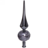 Верхушка на ёлку 23 см "Волшебный узор", Графит