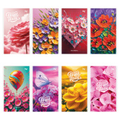 Блокнот А6 24л. на скрепке BG "Яркие цветы" Блокнот А6 24л. на скрепке BG "Яркие цветы"