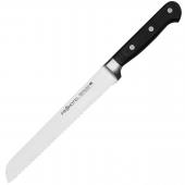 Нож для хлеба «Проотель»; сталь нерж., пластик; L=340/205, B=27мм; черный, металл