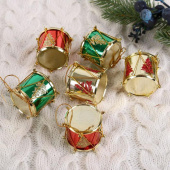 Набор игрушек елочных пластик 6 шт, 3,5 см "Барабан", микс 3570519