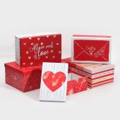 Коробка картон прямоугольная5 24*15,5*9,5см «Любовь» 