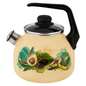 Чайник 3,0л эмал со свистком Avocado TM Appetite