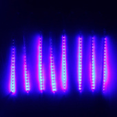 Гирлянда эл. сосулька 2х0,5 м, синий, 36 LED "Тающая сосулька" 183-776