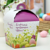 Пасхальная коробочка "Светлой Пасхи!", в крапинку, 17 х 17 х 26 см 6485221
