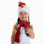 Карнавальный костюм "Снеговик в красной шапке", велюр 2293875
