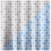 Штора для ванной 180х180 см Клетка