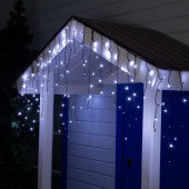 Гирлянда эл. д/улицы бахрома 3 м (60), белый, 160 LED, IP44, черный провод 4356993
