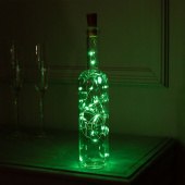 Гирлянда на батарейках пробка 2 м, зеленый, 20 LED 2433905   