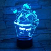 Светильник 3D Санта-Клаус