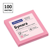 Блок самоклеящийся OfficeSpace 76*76мм, 100л, розовый 299718 Блок самоклеящийся OfficeSpace 76*76мм, 100л, розовый 299718
