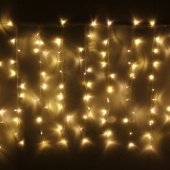 Гирлянда эл. занавес 1,5х2,5 м, 360 LED, "Мерцание", белый теплый