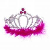 Корона карнавальная "Принцесса Нежность" цветной пух