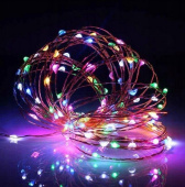 Гирлянда эл. нить 5 м, мультицвет, 100 LED SSLEDA100-1M SILVER