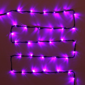 Гирлянда эл. д/улицы нить 7 м, 80 LED "Водопад", фиолетовый