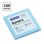 Блок самоклеящийся OfficeSpace 76*76мм, 100л, голубой 299719 Блок самоклеящийся OfficeSpace 76*76мм, 100л, голубой 299719
