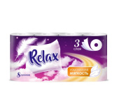 Т/бумага "Relax" 3 сл. 8 рул. белая