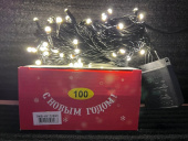 Гирлянда эл. нить 10 м, белый теплый, 70 LED черный провод TMB-HY-72063