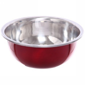 Миска  1,0л красная метал. 761-089