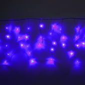 Гирлянда эл. бахрома 1,5 м (50*30), 48 LED, IP20, синий, прозрачный провод 196-080