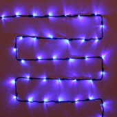 Гирлянда эл. д/улицы нить 7 м, 80 LED "Водопад", синий