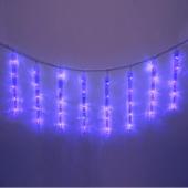 Гирлянда эл. сосулька 2,5х0,5 м, синий, 40 LED 