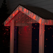 Гирлянда эл. д/улицы бахрома 3 м (60), красный, 160 LED, IP44, черный провод 187288