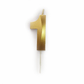Свечи для торта 5см Цифра Gold 1