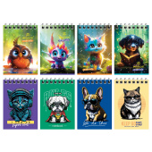 Блокнот А7 40л. на гребне BG "Забавные питомцы" 