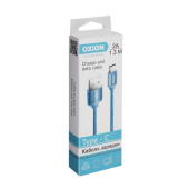 Кабель OXION DCC259, Type-C - USB 1,3 м, синий 9443655