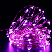 Гирлянда эл. нить 5 м, розовый, 100 LED SSLEDA100-1P SILVER