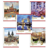 Тетрадь 40л клетка Города Европы 4OT5C1
