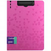 Папка-планшет с зажимом Berlingo "Neon" А4, пластик, розовый неон
