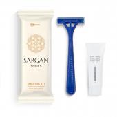 Набор бритвенный «Sargan»(бритва с двумя лезвиями, крем для бритья 10гр), упаковка флоу-пак (150шт/