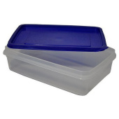 Контейнер для продуктов прямоуг. 3,4 л 29*19*9 см с синей крышкой MG
