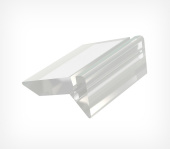 Держатель ценника настольный Призма ш25 мм прозрачный