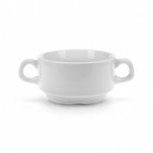 Бульон.чашка фарфор; 300мл; с ручками, белый