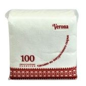 Салфетка 24*24 1-сл. белая /100/