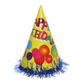 Колпак праздничный "Party" 20см, с мишурой 770-376